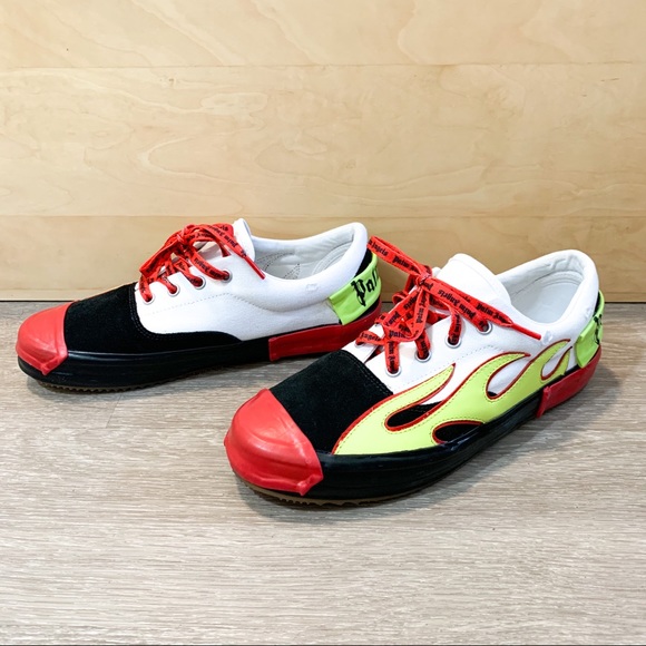 Palm Angels Multicolor Flames Low Top Sneakers 41 - Picture 6 of 14
